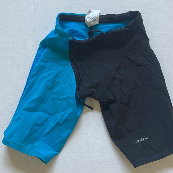 Speedo swimming competition tech suit black/Aqua sz 22 Lot of 2 jammer - Picture 2 of 5